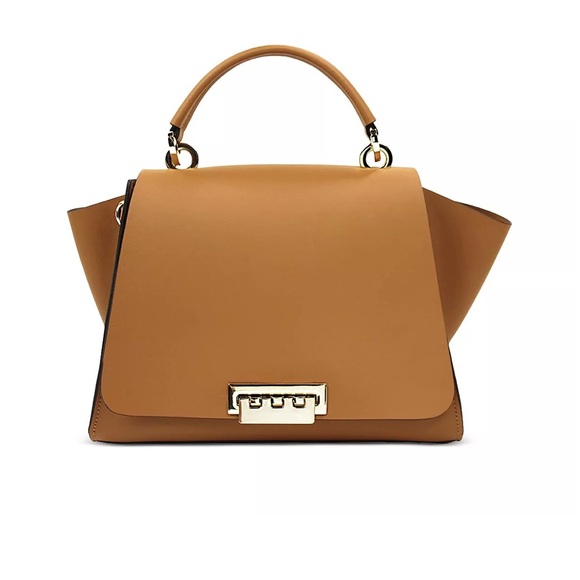 ZAC Zac Posen Eartha Iconic Top Handle Convertible Leather Backpack in Camel - Picture 2 of 10